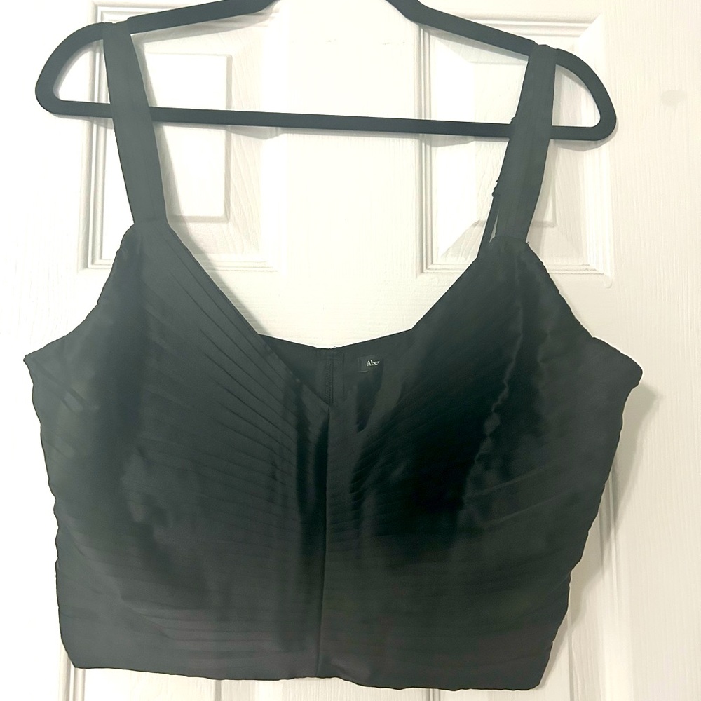 Abercrombie and Fitch Pleated Crop Tank Top